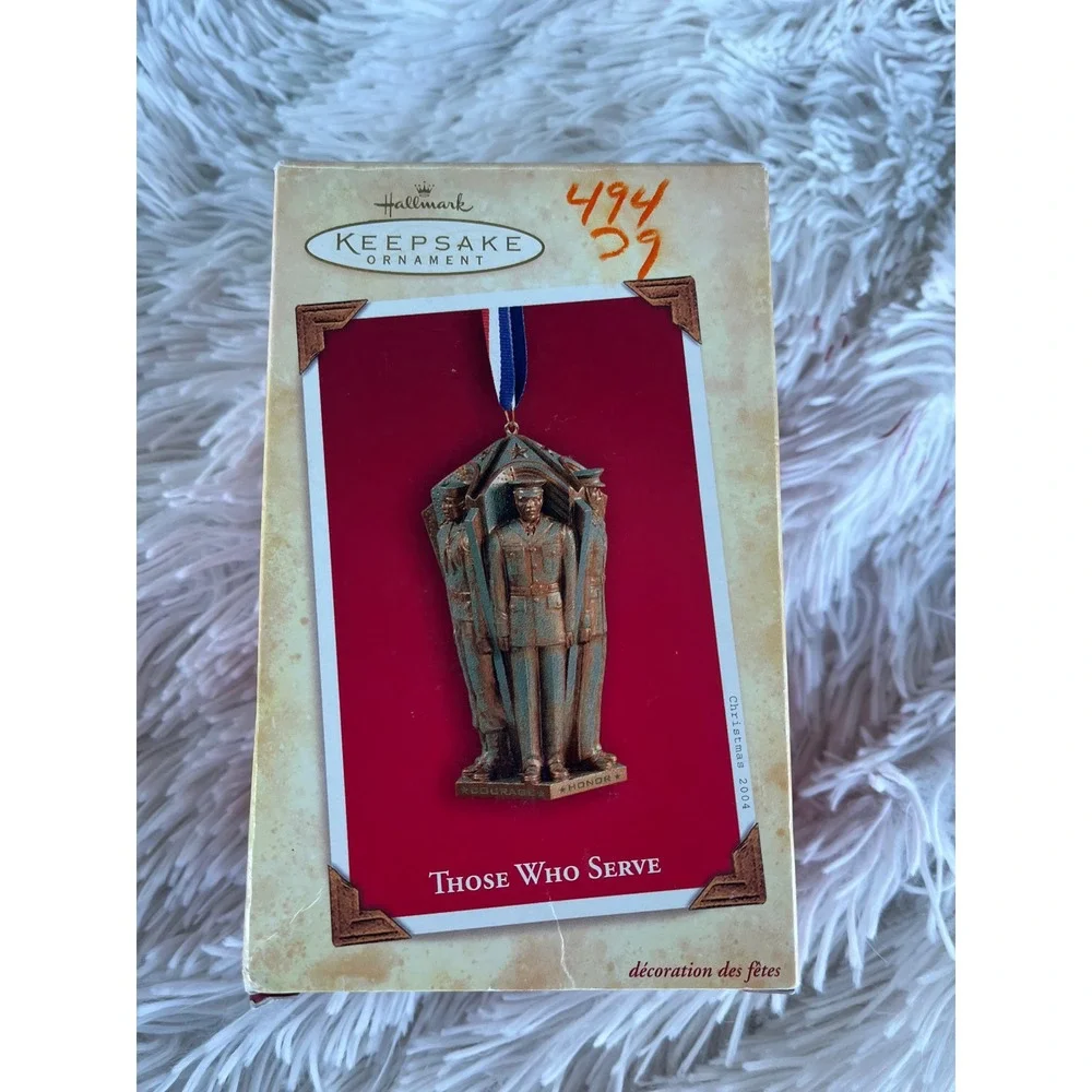 Hallmark Keepsake 2004 Those Who Serve Military Veterans Christmas Ornament Box